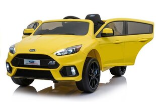 Ford Focus RS, одноместный электромобиль для детей, желтый цена и информация | Электромобили для детей | kaup24.ee