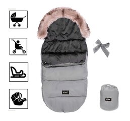 Универсальный теплый мешок для санок/коляски La bebe™ Sleeping bag Winter Footmuff Art.83956 Grey  цена и информация | Аксессуары для колясок | kaup24.ee