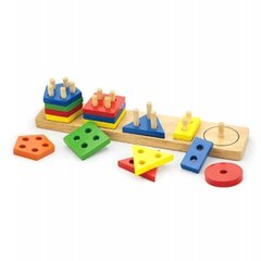 Деревянная головоломка с фигурами цена и информация | Игрушки для малышей | kaup24.ee