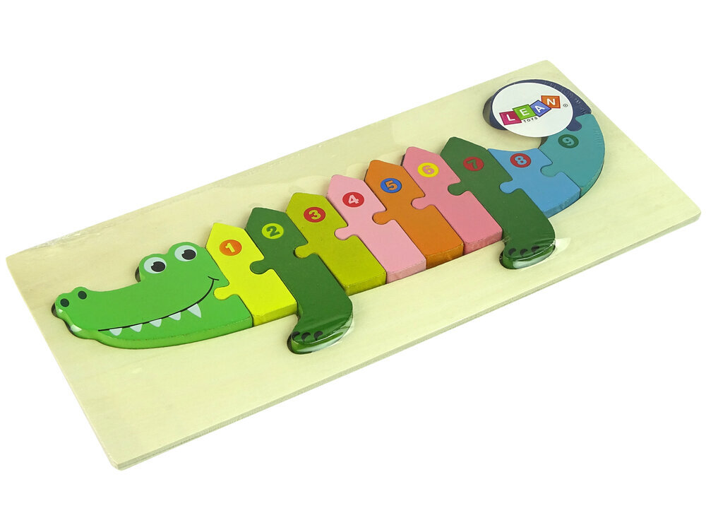 Puidust puzzle - Krokodill цена и информация | Arendavad mänguasjad | kaup24.ee