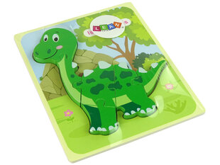 Puidust puzzle Isanosauus dinosaurus, roheline hind ja info | Arendavad mänguasjad | kaup24.ee