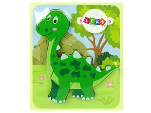 Puidust puzzle Isanosauus dinosaurus, roheline hind ja info | Arendavad mänguasjad | kaup24.ee
