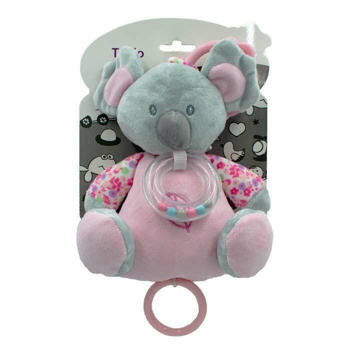 Koala Kids rattarätt, roosa, 18cm цена и информация | Imikute mänguasjad | kaup24.ee