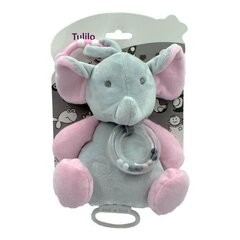 Детская погремушка Слоненок, розовая, 18 см цена и информация | Игрушки для малышей | kaup24.ee
