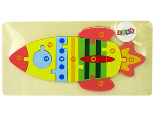 Puidust puzzle - Rocket hind ja info | Imikute mänguasjad | kaup24.ee