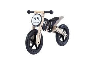 Деревянный сбалансированный мотоцикл - Moovkee, черный цена и информация | Балансировочные велосипеды | kaup24.ee