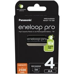 Panasonic eneloop аккумуляторные батарейки pro AA 2500 4BP цена и информация | Panasonic Сантехника, ремонт, вентиляция | kaup24.ee