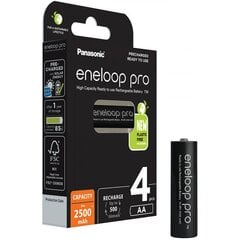 Panasonic eneloop аккумуляторные батарейки pro AA 2500 4BP цена и информация | Батареи | kaup24.ee