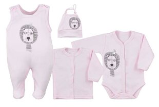 Комплект детской одежды со львом, розовый, 62 см цена и информация | Бодики, распашонки | kaup24.ee