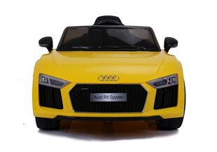 Детский одноместный электромобиль Audi R8 Spyder, желтый цена и информация | Электромобили для детей | kaup24.ee