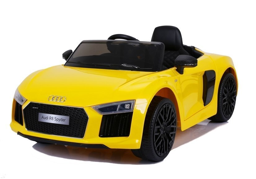 Audi R8 Spyder ühekohaline elektriauto lastele, kollane цена и информация | Laste elektriautod | kaup24.ee