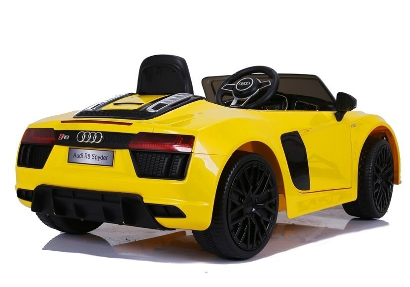 Audi R8 Spyder ühekohaline elektriauto lastele, kollane цена и информация | Laste elektriautod | kaup24.ee