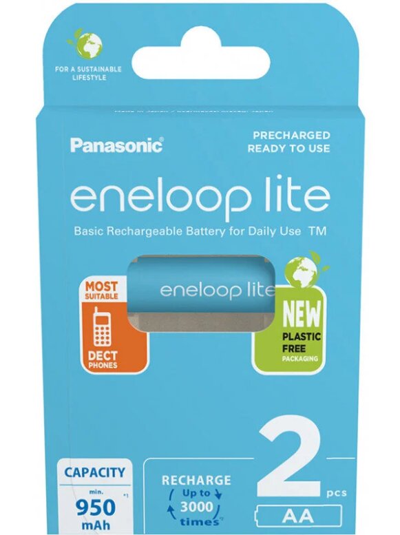 Eneloop Akud Panasonic BK-3LCCE / 2BE (2 tk.) hind ja info | Patareid | kaup24.ee