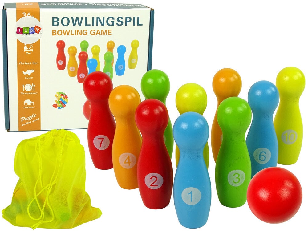 Puidust bowlingukomplekt hind ja info | Imikute mänguasjad | kaup24.ee