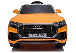 Audi Q8 ühekohaline elektriauto lastele, oranž цена и информация | Электромобили для детей | kaup24.ee