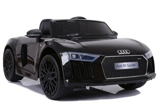 Audi R8 Spyder ühekohaline elektriauto lastele, must hind ja info | Laste elektriautod | kaup24.ee