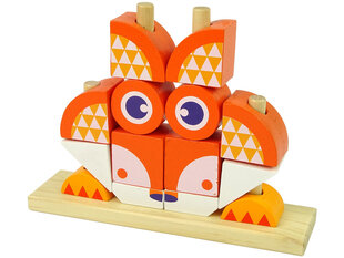 Набор деревянных блоков - 3D лиса цена и информация | Игрушки для малышей | kaup24.ee