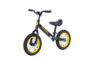 Балансировочный велосипед - Moovkee, 12", черно-желтый цена и информация | Балансировочные велосипеды | kaup24.ee