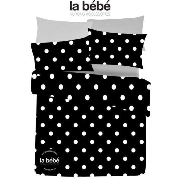 La Bebe™ Set 100x135/40x60 Art.111629 Dots Bērnu dabīgas komplekts 2-daļīgs kokvilnas/satīns 100x135, 40x60 cm hind ja info | Beebide ja laste voodipesu | kaup24.ee