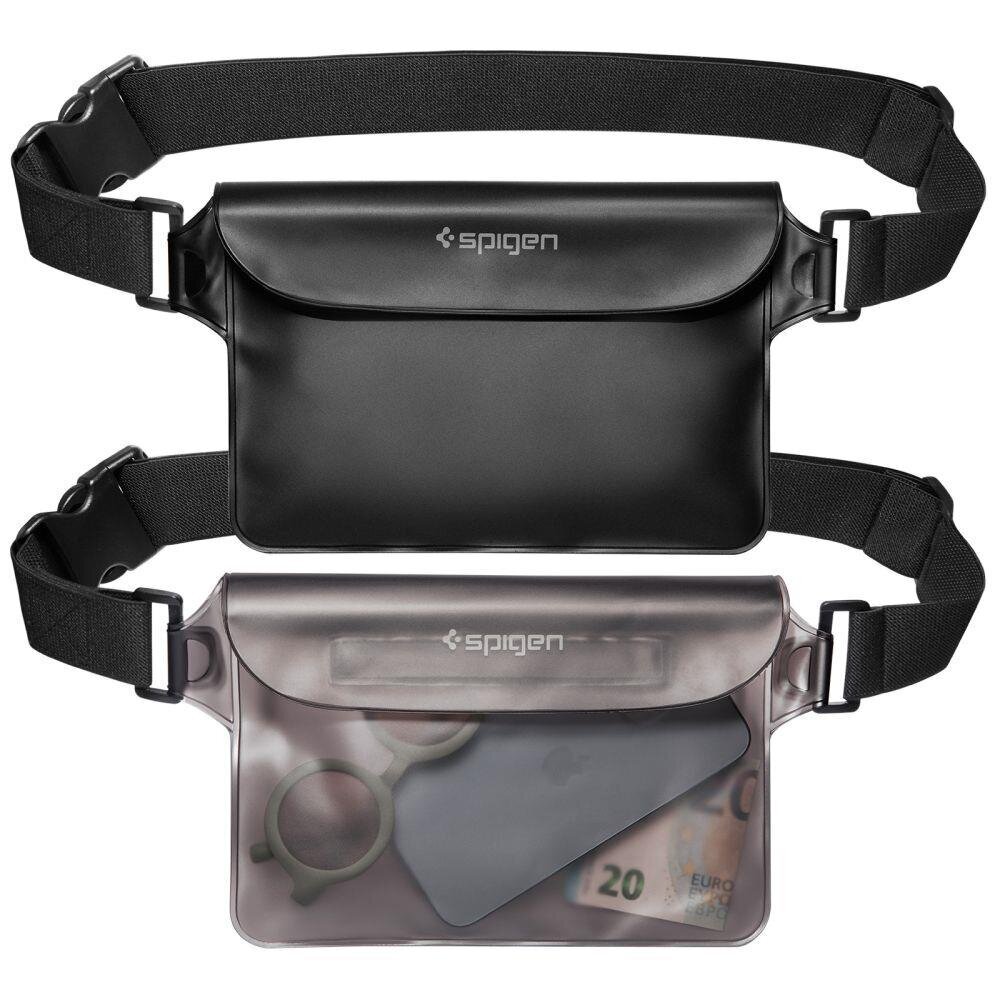 Spigen A620 UNIVERSAL WATERPROOF WAIST BAG BLACK цена и информация | Spordikotid, seljakotid | kaup24.ee