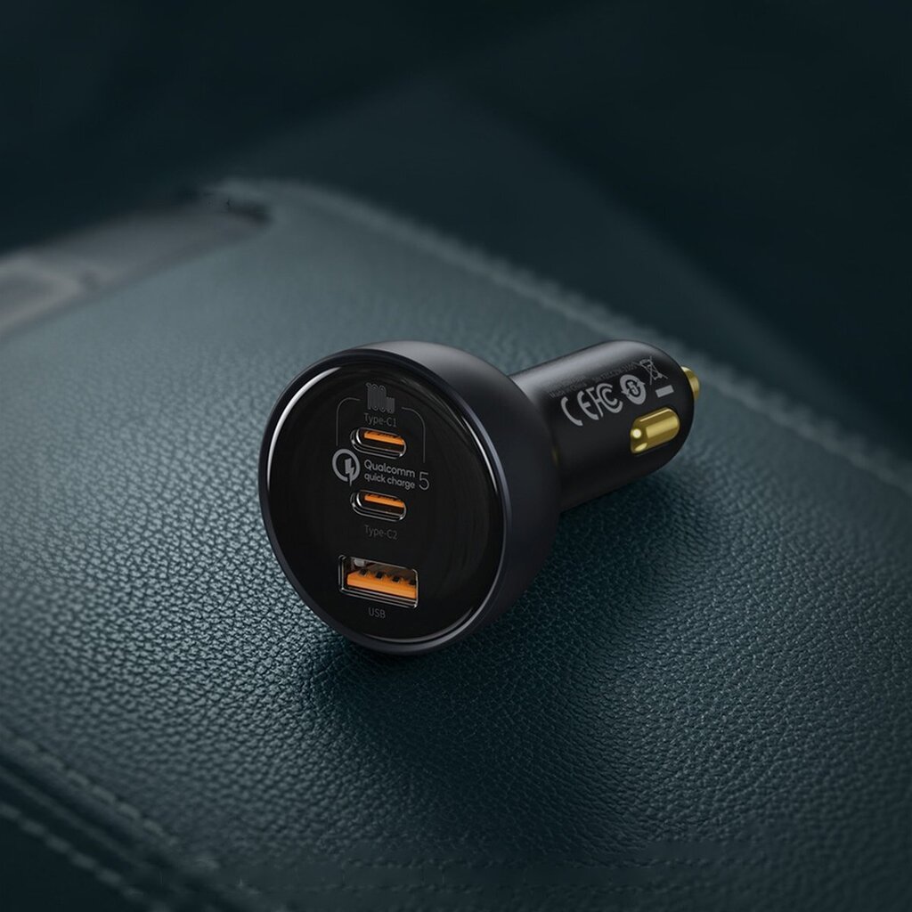 Baseus fast USB / USB car charger Type C 160W PPS Quick Charge 5 PD gray (TZCCZM-0G) hind ja info | Mobiiltelefonide laadijad | kaup24.ee