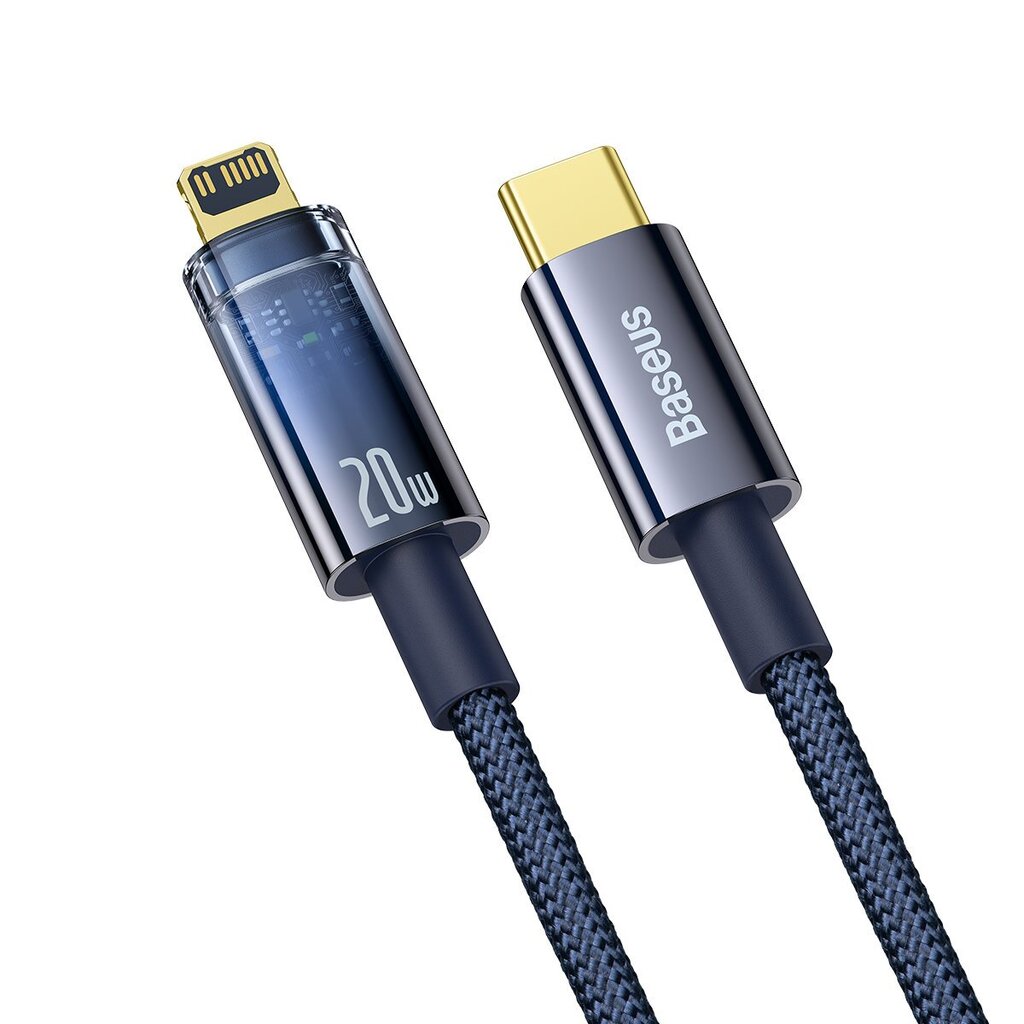 Baseus Explorer Series USB Type C - Lightning cable 20W 2m blue (CATS000103) цена и информация | Mobiiltelefonide kaablid | kaup24.ee