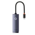 Baseus Lite Series USB Type C adapter - RJ45 LAN socket 1000Mbps black (WKQX000313)