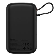 Зарядное устройство Baseus Qpow power bank 10000mAh built-in USB Type-C cable 22.5W Quick Charge SCP AFC FCP black (PPQD020101) цена и информация | Зарядные устройства Power bank | kaup24.ee