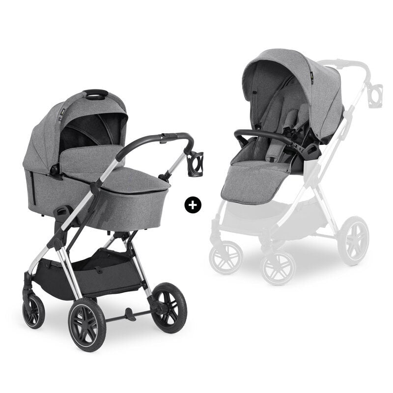 Hauck universaalne jalutuskäru Vision X Set 2in1, Melange Grey hind ja info | Vankrid, jalutuskärud | kaup24.ee