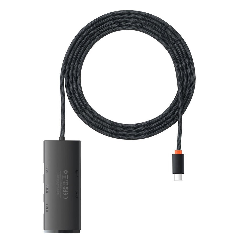 Кабель Baseus Lite Series HUB USB Type C adapter - 4x USB 3.0, 2 м, black  (WKQX030501) цена | kaup24.ee