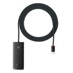 Кабель Baseus Lite Series HUB USB Type C adapter - 4x USB 3.0, 2 м, black (WKQX030501) цена и информация | Адаптеры и USB-hub | kaup24.ee