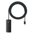 Baseus Lite Series HUB USB Type C adapter - 4x USB 3.0 2m black (WKQX030501)