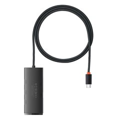 Кабель Baseus Lite Series HUB USB Type C adapter - 4x USB 3.0, 1 м, black (WKQX030401) цена и информация | Адаптеры и USB-hub | kaup24.ee