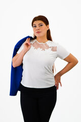 Блуза с кокеткой из сетчатой ткани цена и информация | Женские блузки, рубашки | kaup24.ee