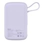 Baseus Qpow power bank 10000mAh built-in USB Type-C cable 22.5W Quick Charge SCP AFC FCP purple (PPQD020105) hind ja info | Akupangad | kaup24.ee