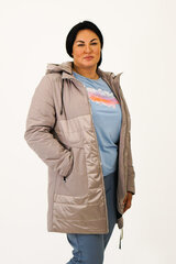 Комбинированная приталенная утеплённая куртка с модной фурнитурой цена и информация | Женские куртки | kaup24.ee