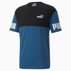 Puma meeste T-särk Power Colorblock 849801*17, must/sinine hind ja info | Meeste T-särgid | kaup24.ee