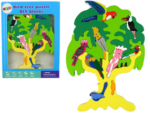 Puidust puzzle - Puu koos papagoidega цена и информация | Игрушки для малышей | kaup24.ee