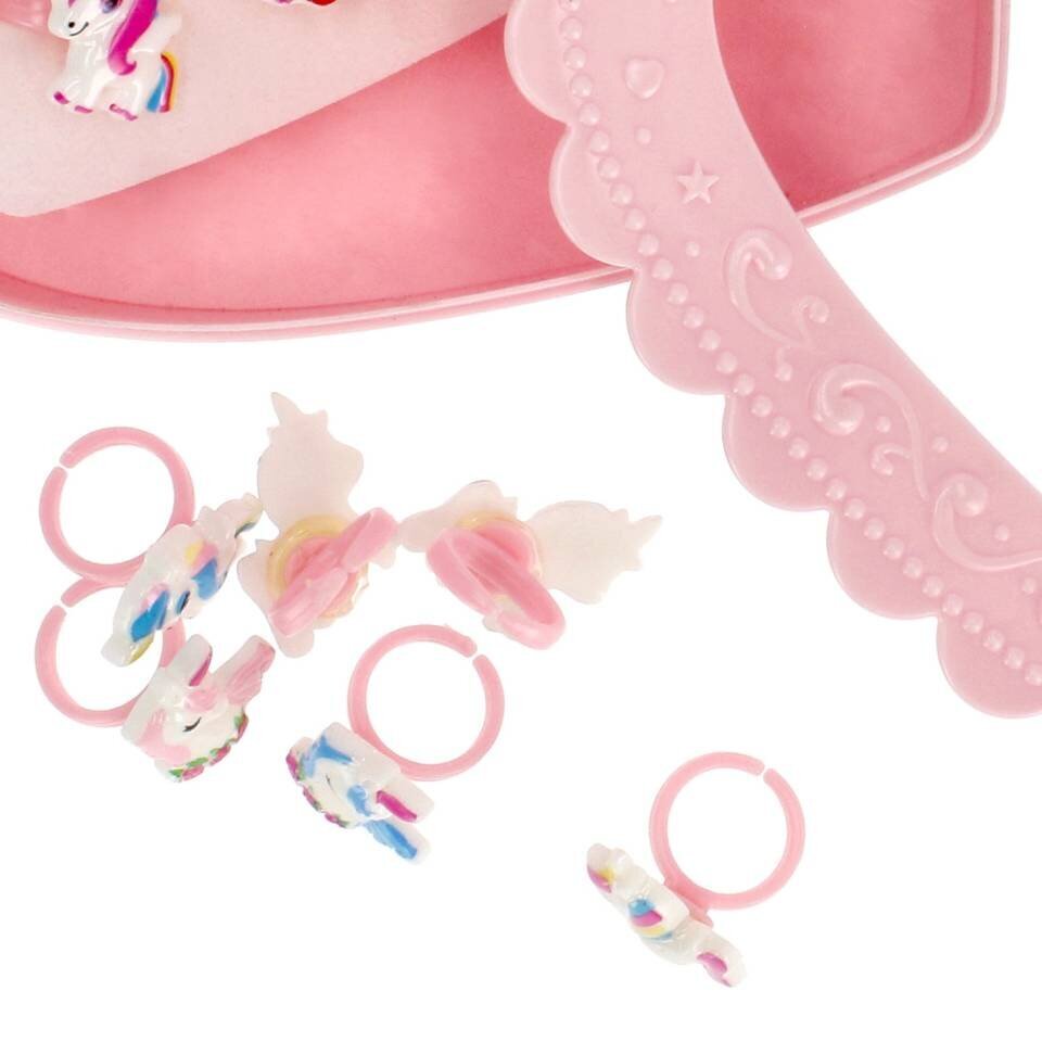 Laste sõrmuste komplekt - Ükssarvikud, 20 tk hind ja info | Tüdrukute mänguasjad | kaup24.ee