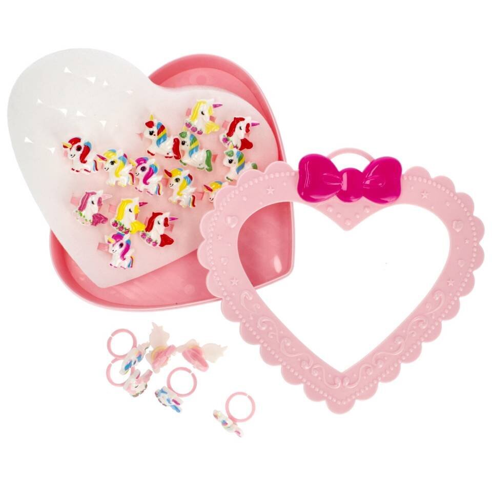 Laste sõrmuste komplekt - Ükssarvikud, 20 tk цена и информация | Tüdrukute mänguasjad | kaup24.ee