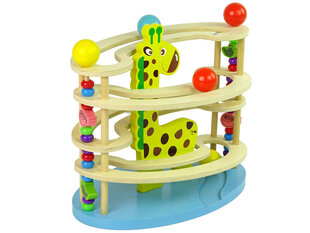 Деревянная дорожка для мячей с жирафом цена и информация | Игрушки для малышей | kaup24.ee