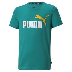 Puma laste T-särk 586985*27, aqua/valge цена и информация | Рубашки для мальчиков | kaup24.ee