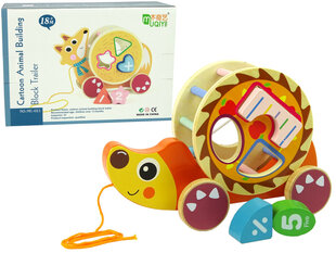 Puidust sorteerija nööriga - Siil hind ja info | Imikute mänguasjad | kaup24.ee