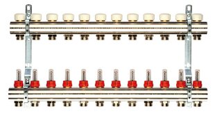 Коллектор General Fittings на 9 выходов с расходомерами цена и информация | Принадлежности для отопительного оборудования | kaup24.ee
