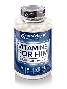Toidulisand IronMaxx Vitamins For Him, 100 kapslit hind ja info | Vitamiinid | kaup24.ee