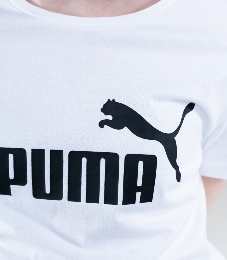 Puma laste T-särk 587029*02, valge/must цена и информация | Poiste särgid | kaup24.ee