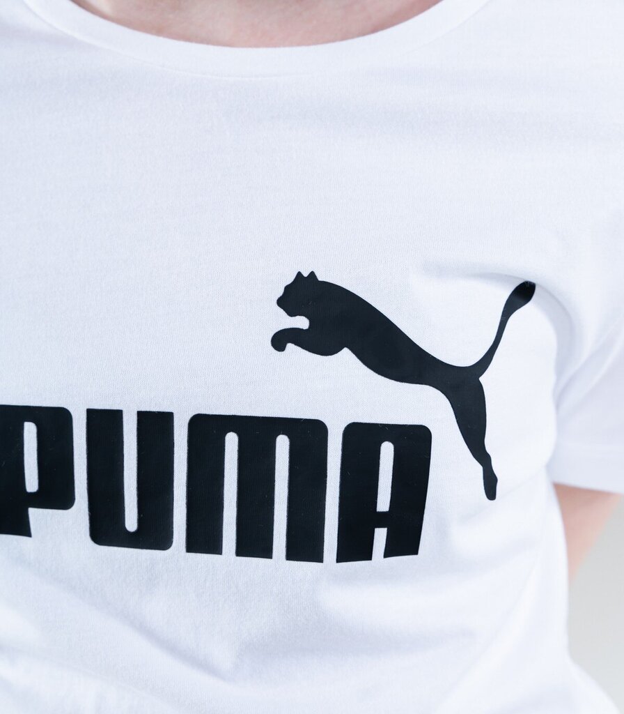 Puma laste T-särk 587029*02, valge/must hind ja info | Poiste särgid | kaup24.ee