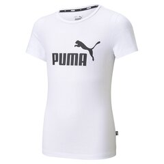 Детская спортивная футболка Puma ESS Logo Tee G Jr 587029 02, белая цена и информация | Рубашки для мальчиков | kaup24.ee