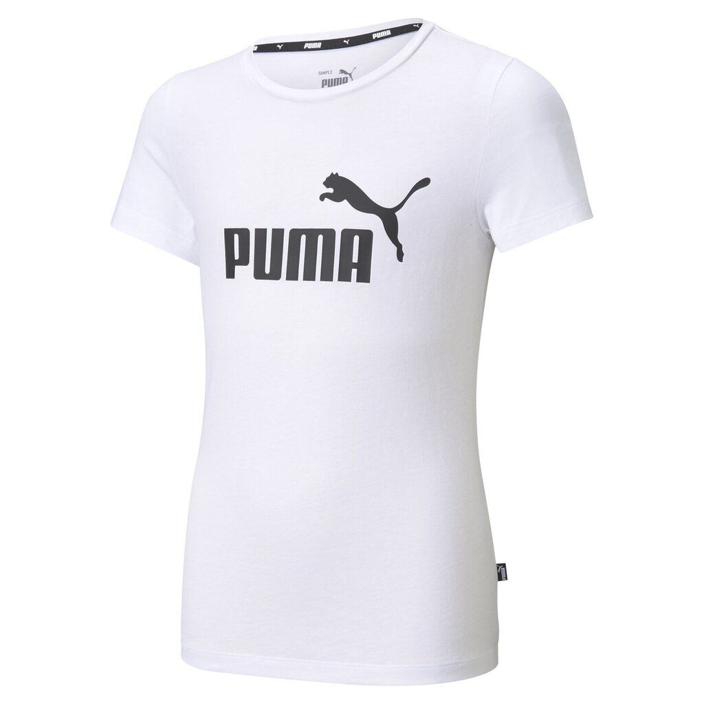 Puma laste T-särk 587029*02, valge/must цена и информация | Poiste särgid | kaup24.ee