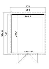 Aiakuur Zambezi5 7,2 m² цена и информация | Садовые сараи, дровницы | kaup24.ee